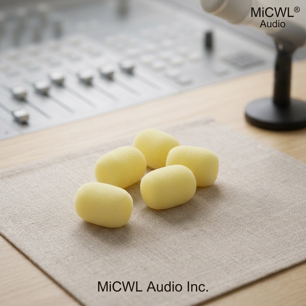 Sound Dampening Foam - Beige Foam Windscreen for Headset Lavalier