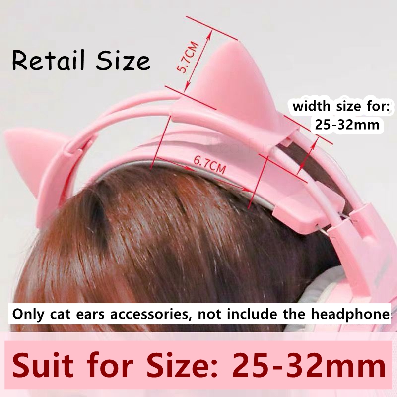 Pink Silicone Cat Ears Pendant - Esports Wireless Gaming Headset 评论和价格